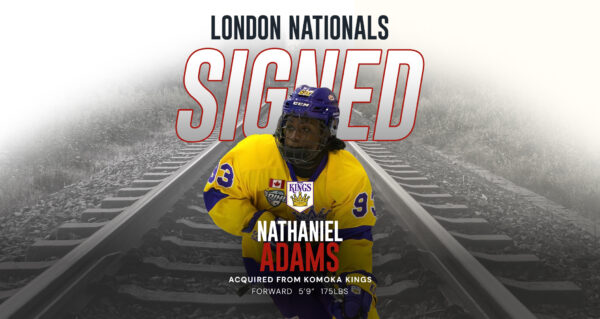 London Nationals Announce Signing of Forward Nathaniel Adams