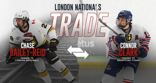 London Nationals Thank Connor Clark, Welcome Chase Bailey-Reid