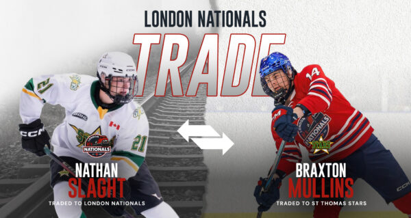 London Nationals Acquire Slaght in Trade with St. Thomas