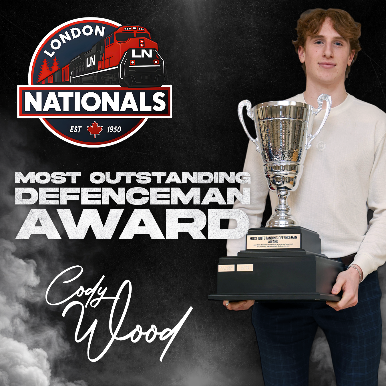 Cody Wood - Most Outstanding Defenceman Award